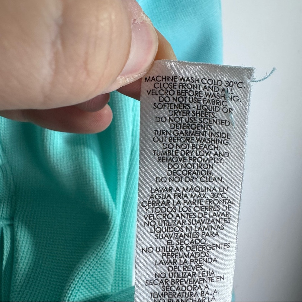 Spyder Core Sweater Fleece Jacket Medium Aqua Full Zip Performance - Picture 7 of 8